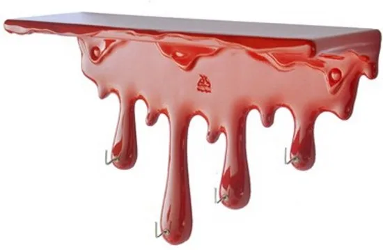Antartidee Garderobe Maler Farbtropfen Keramik rot 40x25x12 cm