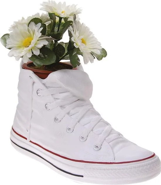 Antartidee Pflanzenhalter Sneaker weiss Kunststoff Italienisches Design 25x14x11 cm
