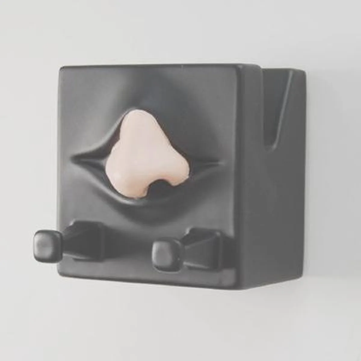 Antartidee Schlüsselboard Nase Schwarz Polyresin Wandhaken Italienisches Design