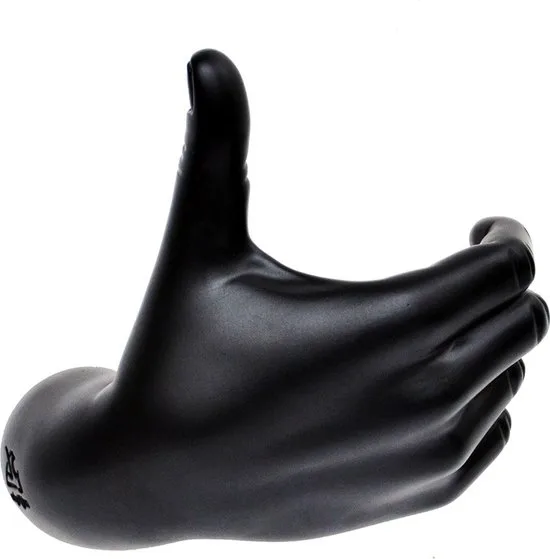 Antartidee Telefonhalter Hand schwarz matt Polyresin Italienisches Design 17x9x14 cm