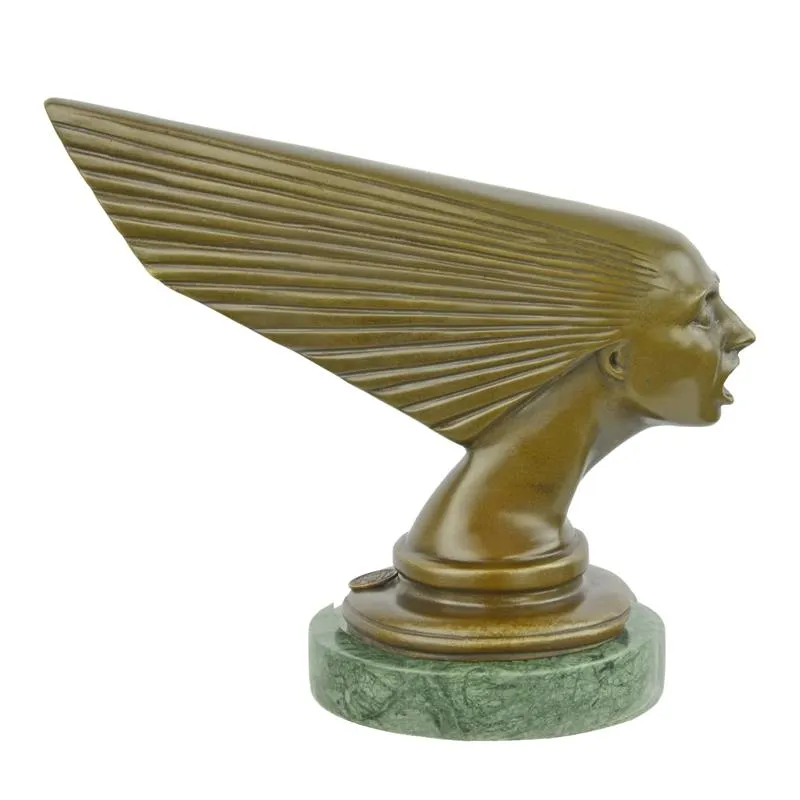 Art-déco-Bronze-Kühlerfigur Geist des Windes