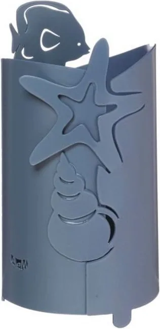 Arti e Mestieri Weinflaschenhalter Fisch Seestern Eisen graublau 12x12x20 cm