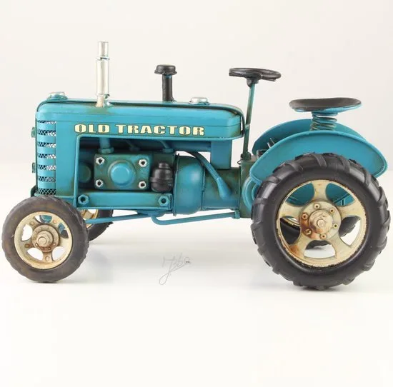 Blechmodell Traktor Old Tractor – Hellblau – 27 cm