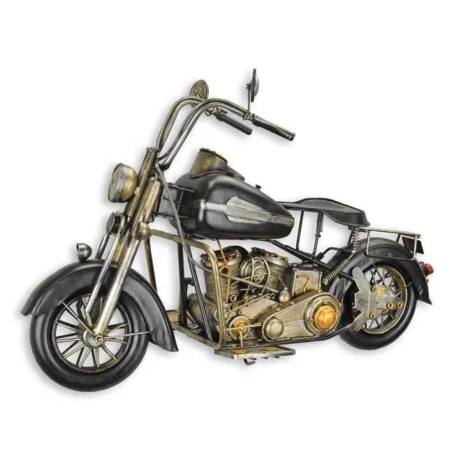 Blechmotorrad Modell — 58,9 cm dekoratives Retro-Objekt