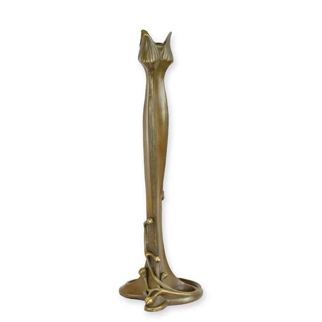 Bronze Art Nouveau Kerzenstaender