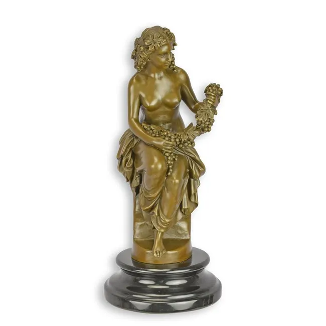 Bronze Bacchantin Skulptur 27 cm klassisch