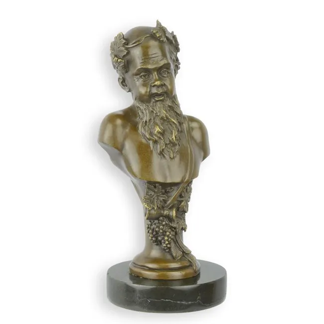 Bronze Büste Bacchus 20,7 cm