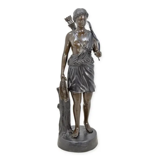 Bronze Diana die Jaegerin - klassische Figur Skulptur