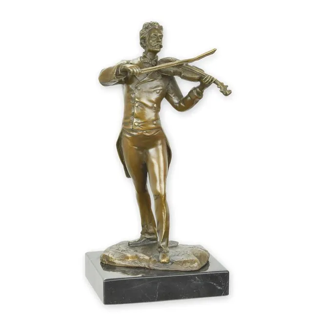 Bronzefigur Geigenspieler, Hoehe 20,7 cm