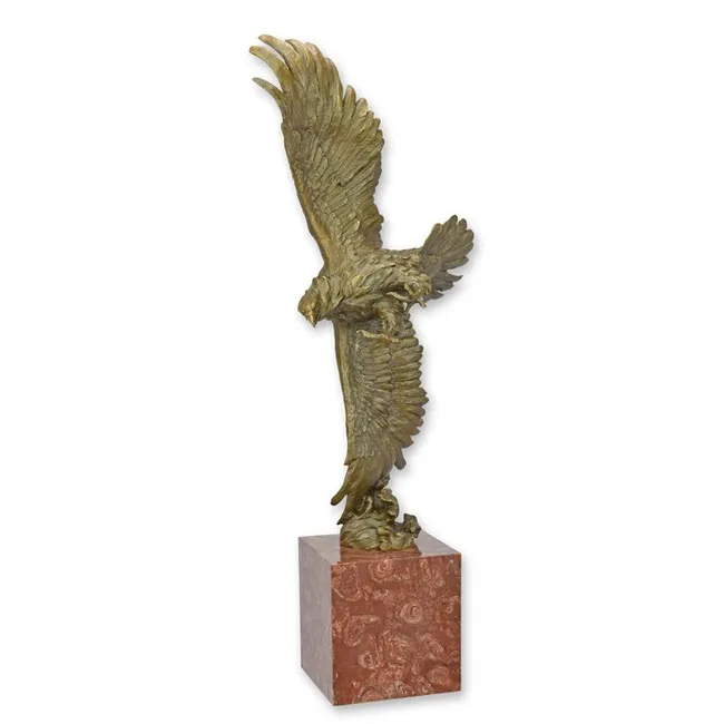 Bronze jagender Adler – grosse Skulptur