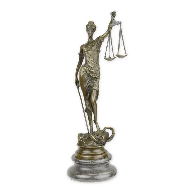 Bronze Justitia Skulptur, 23,5 cm