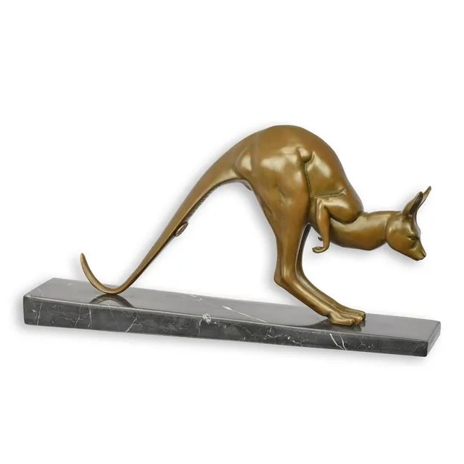 Bronze Kaenguru Skulptur 32 cm