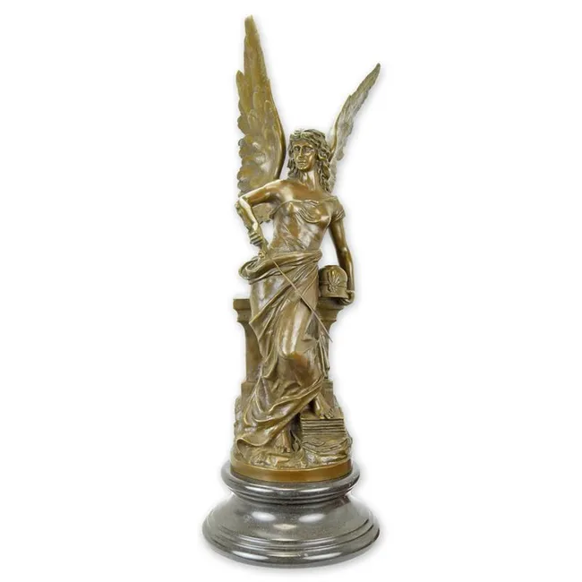 Bronzefigur Minerva 73,6 cm Massivbronze Weisheitsgoettin Skulptur