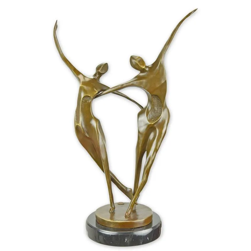 Bronze modernistisches tanzendes Paar abstrakt