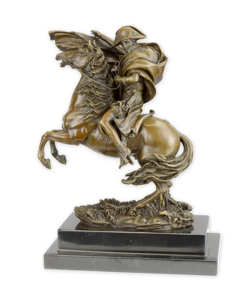 Bronze Napoleon zu Pferd über die Alpen nach David