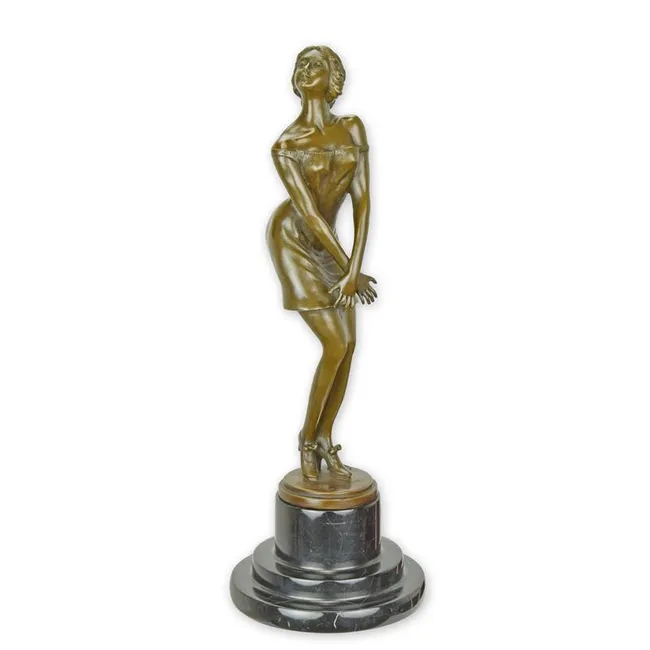 Bronzefigur Pensive - Nachdenkliche Figur, 35,9 cm