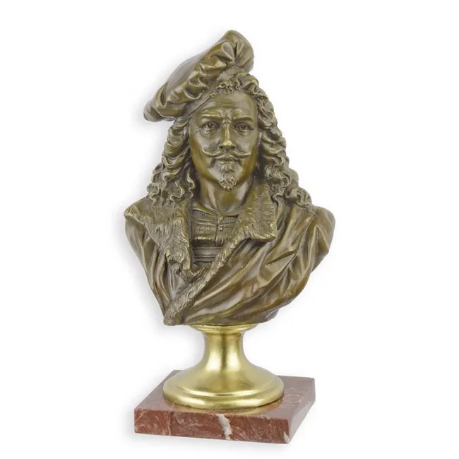 Bronze Skulptur Rembrandt van Rijn Büste 28 cm
