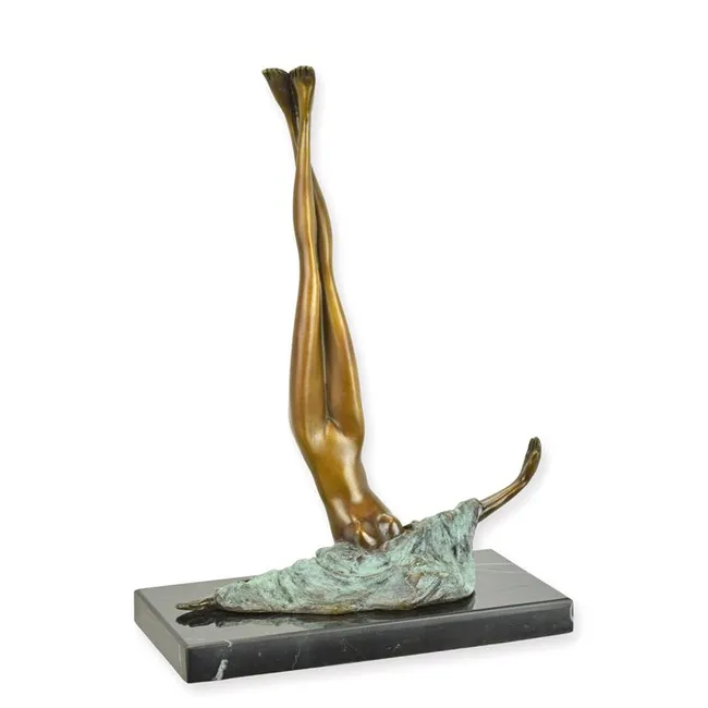 Bronze Skulptur Camouflage Figur 28 cm hoch