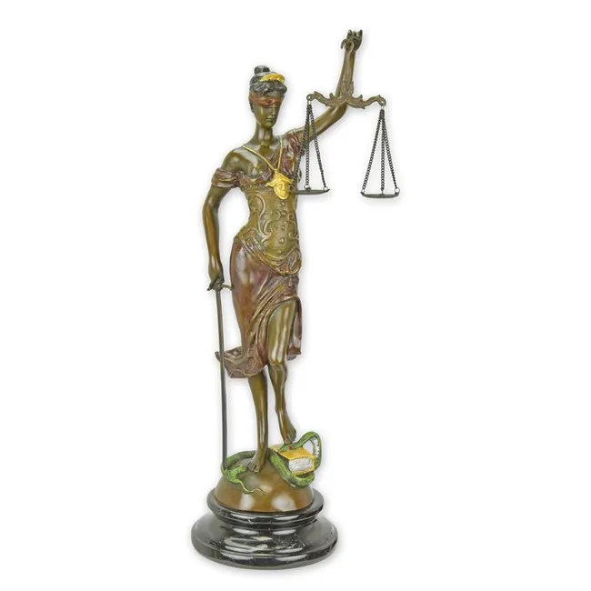Bronze Skulptur Justitia – Goettin von Recht und Gerechtigkeit