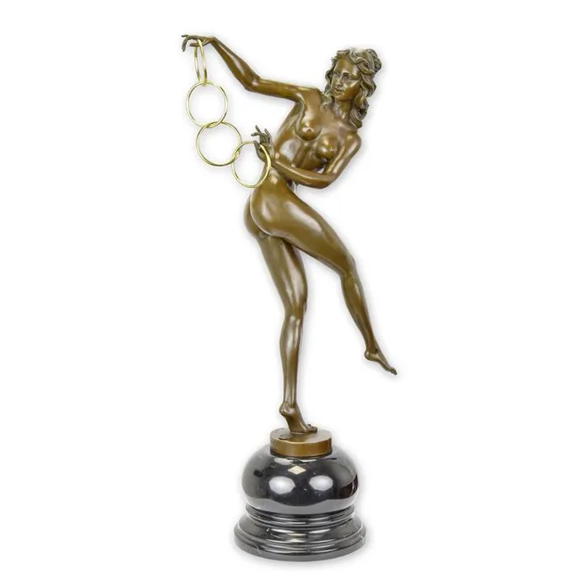 Bronze Skulptur Magic Rings – 53,5 cm abstrakte Plastik
