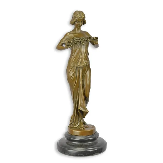 Bronze Waldnymphe Skulptur 35 cm klassisch