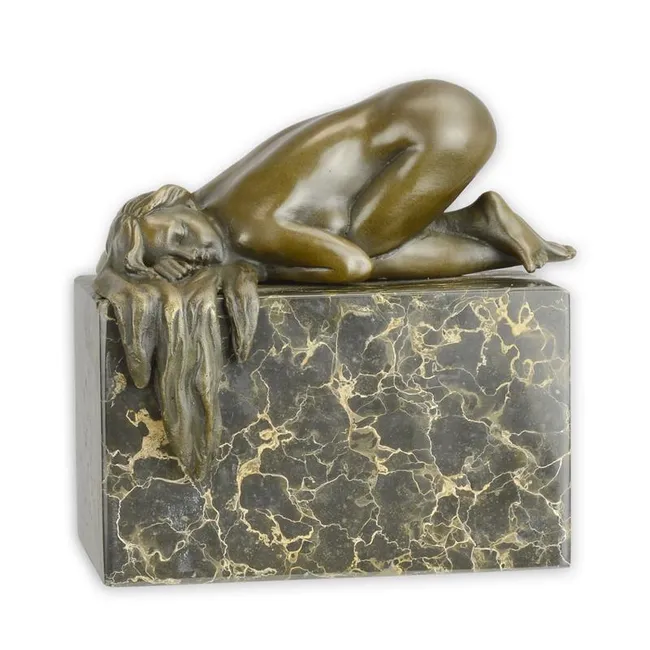 Bronzefigur Weiblicher Akt Skulptur Dekorativ