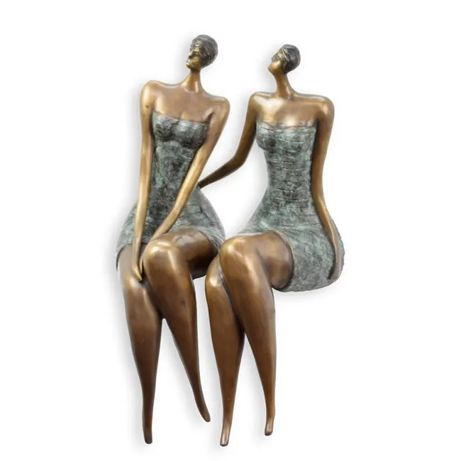 Bronze zwei Frauen sitzend Modell