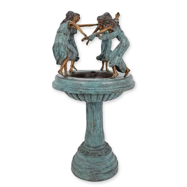 Bronzebrunnen mit vier Frauen 130 cm hoch