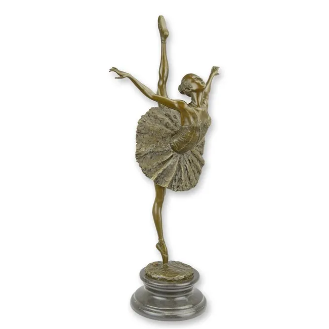 Bronzefigur Ballerina tanzend im Tuetueck