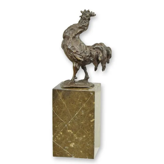 Bronzefigur Hahn 25,5 cm hoch dekorativ