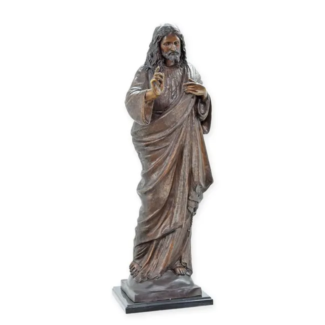 Bronzefigur Jesus stehend — segnend