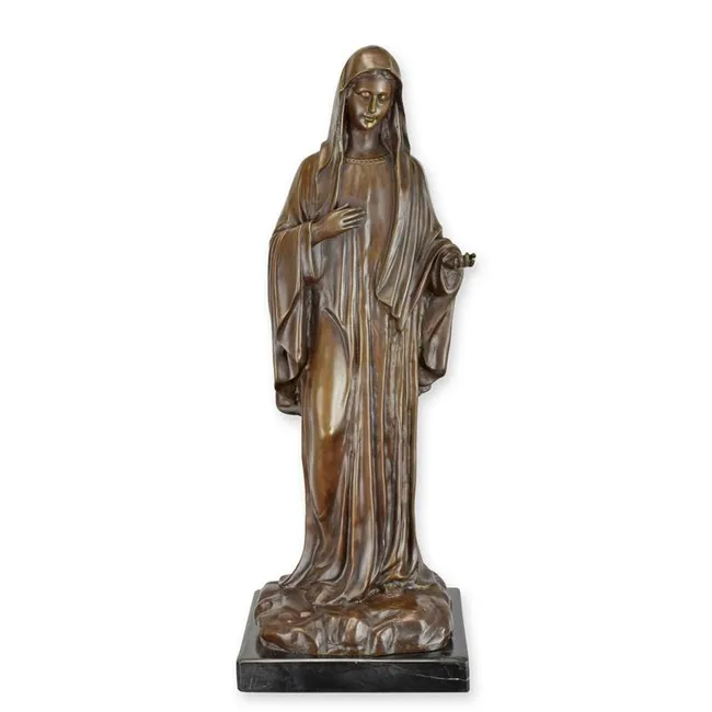 Bronzefigur Madonna 58 cm hoch religioeses Stueck