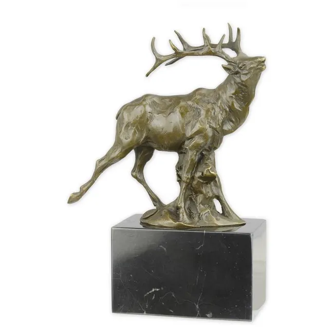Bronzefigur Rothirsch