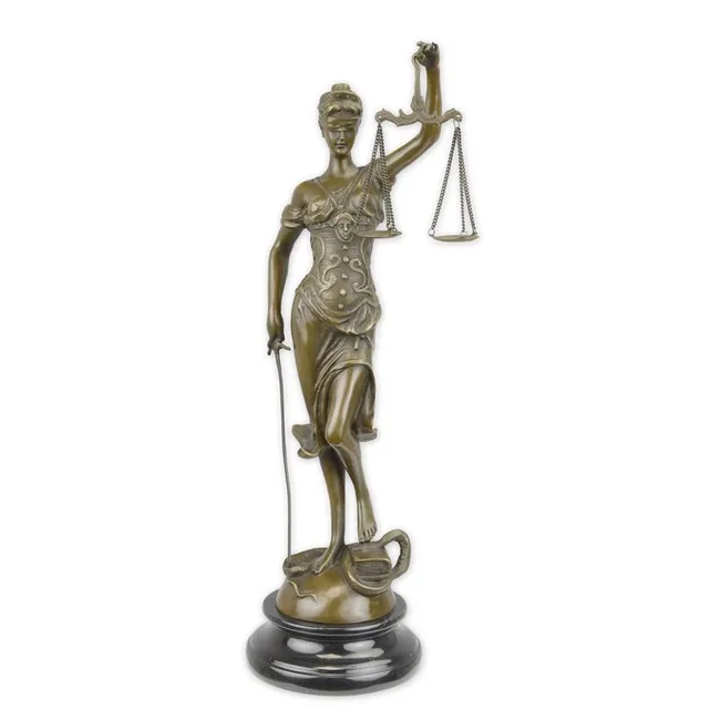Bronzefigur Vrouwe Justitia mittelgross