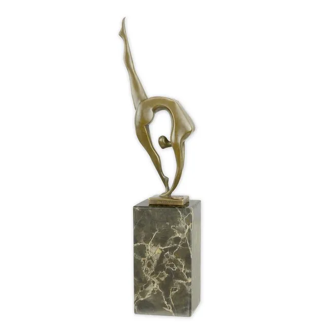 Bronzefigur weibliche Akrobatin