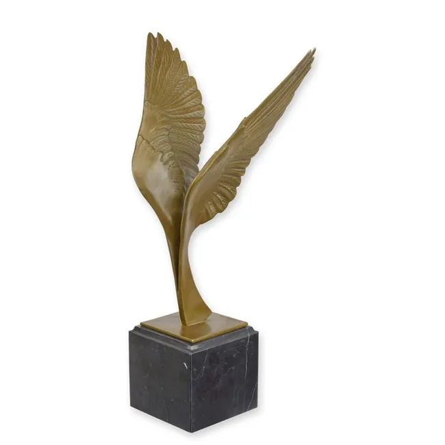 Bronzefluegel Skulptur 34 cm Symbolstueck Dekoration