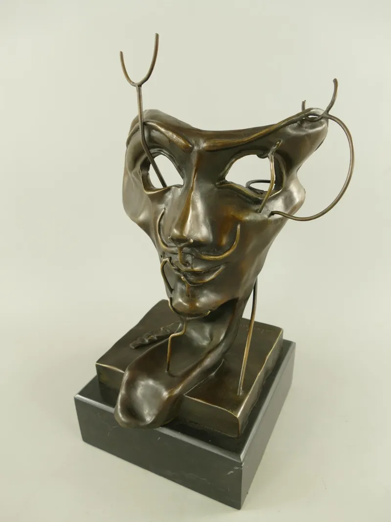 Bronzemaske im Stil von Salvador Dalí 40 cm