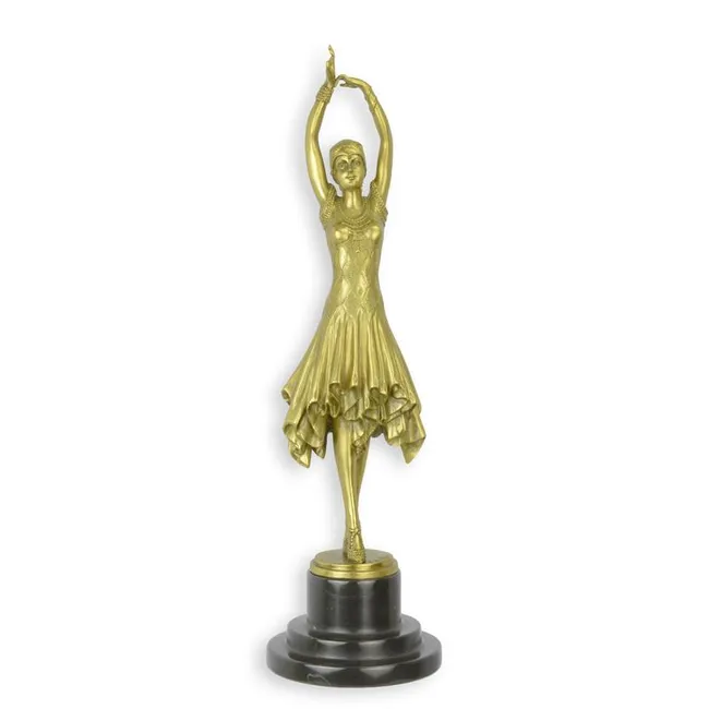 Bronzefigur Miss Kita stehende Frauenfigur 44,6 cm