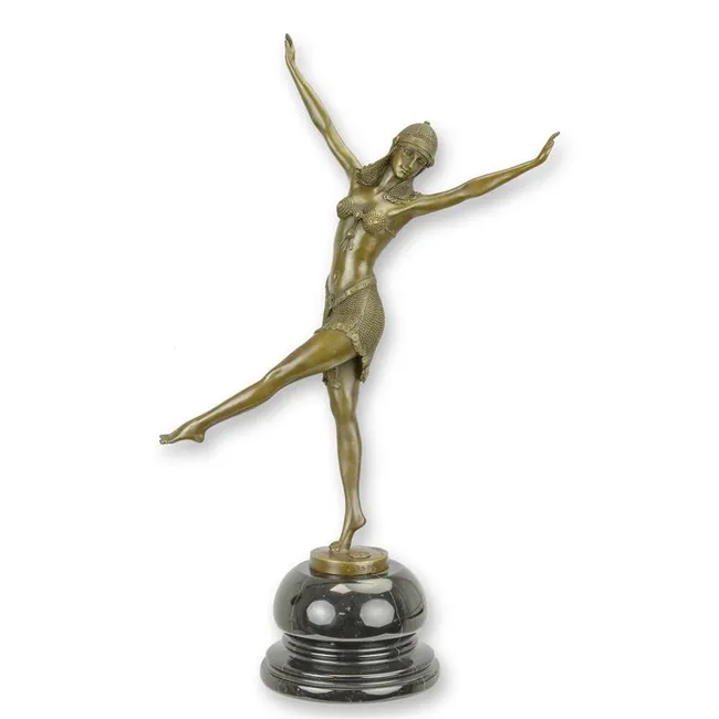Bronzefigur Taenzerin von Palmyra 46,2 cm klassische Skulptur