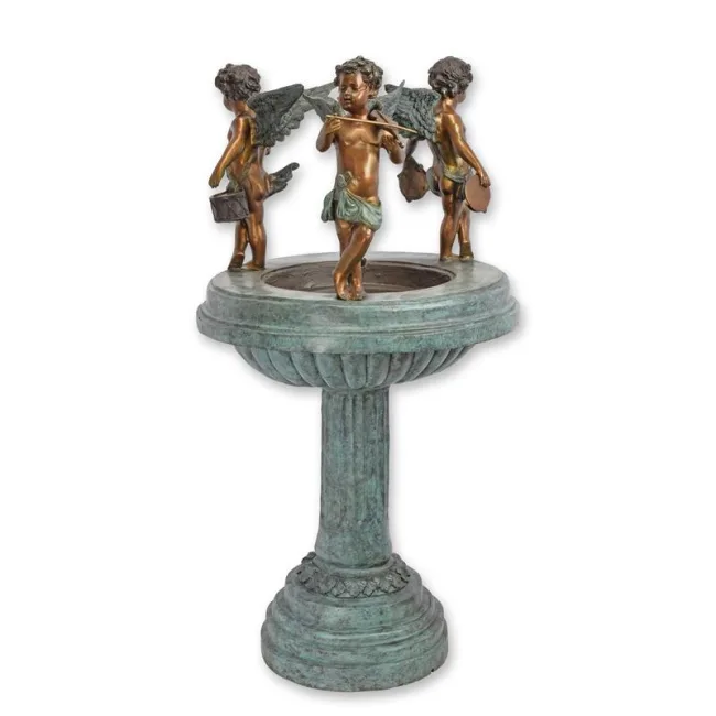 Bronzener Drei-Cupido-Brunnen 126 cm hoch