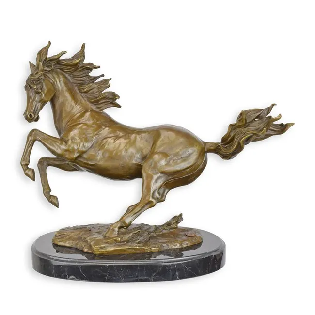 Bronzepferd Skulptur 31 cm massiv Tierfigur