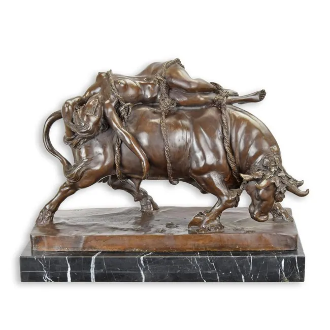 Bronzeskulptur Europa und der Stier – mythologisch