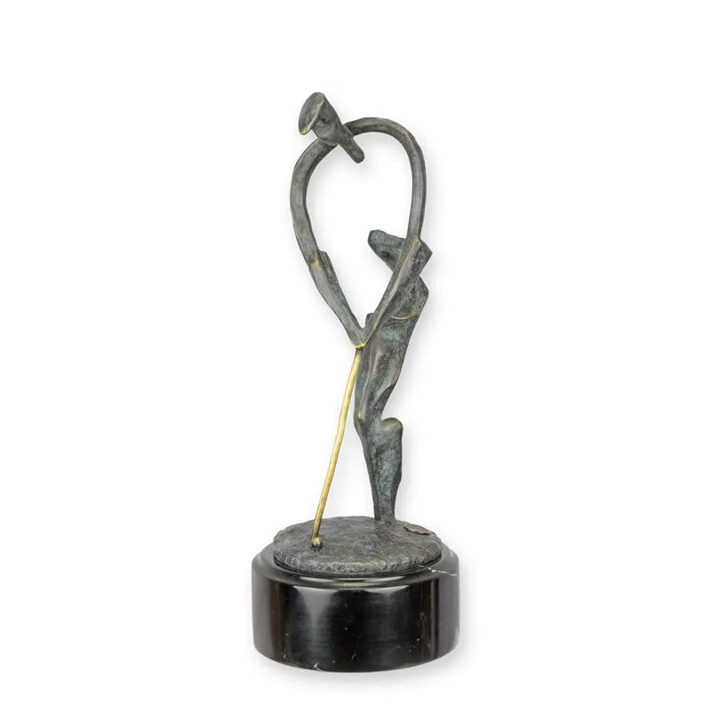 Bronzeskulptur Golfer im modernistischen Stil