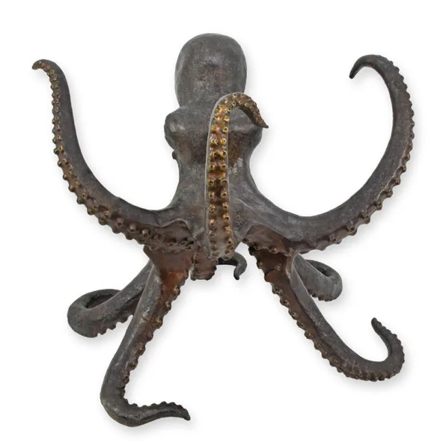 Bronzeskulptur Oktopus 73 cm hoch