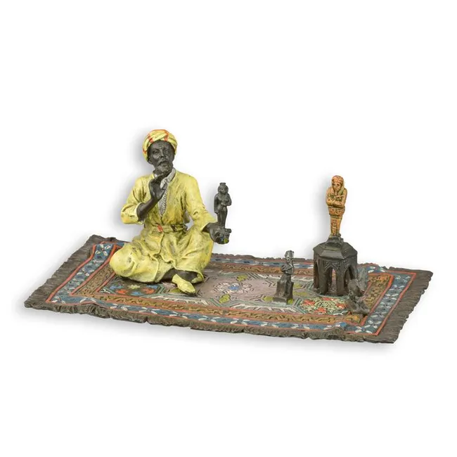 Bronzeskulptur orientalischer Figurenhaendler