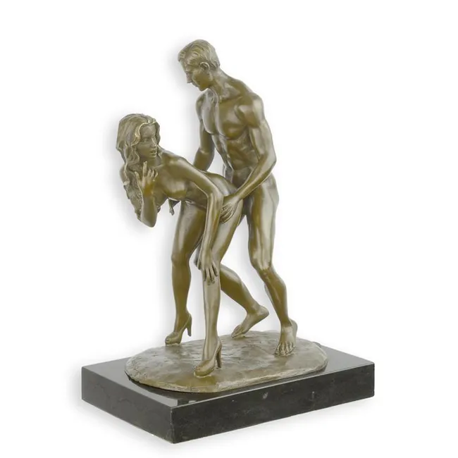 Bronzeskulptur Paar in inniger Umarmung