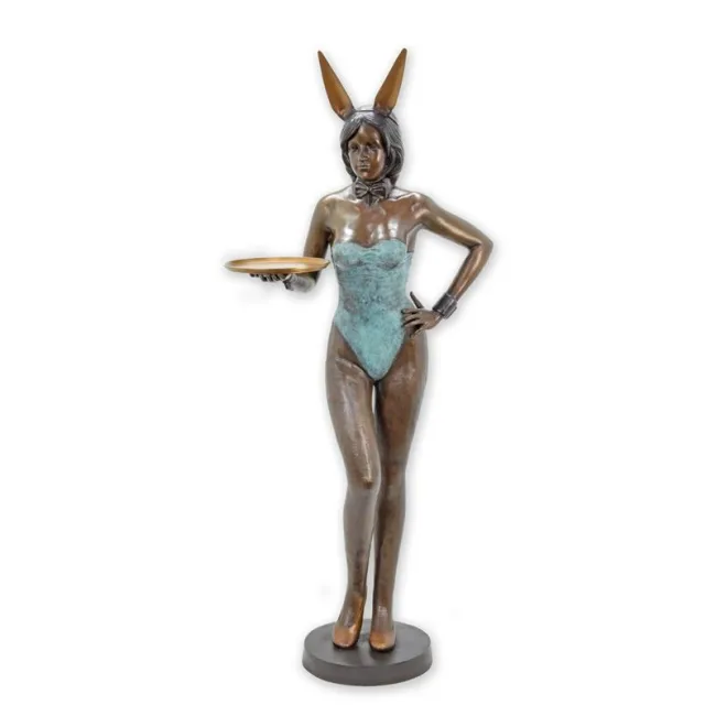 Bronzeskulptur Playbunny 178 cm hoch