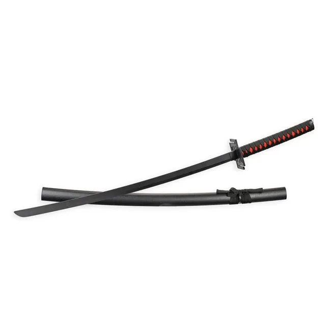 Dekorativer rot-schwarzer Katana mit Bicolor-Wicklung