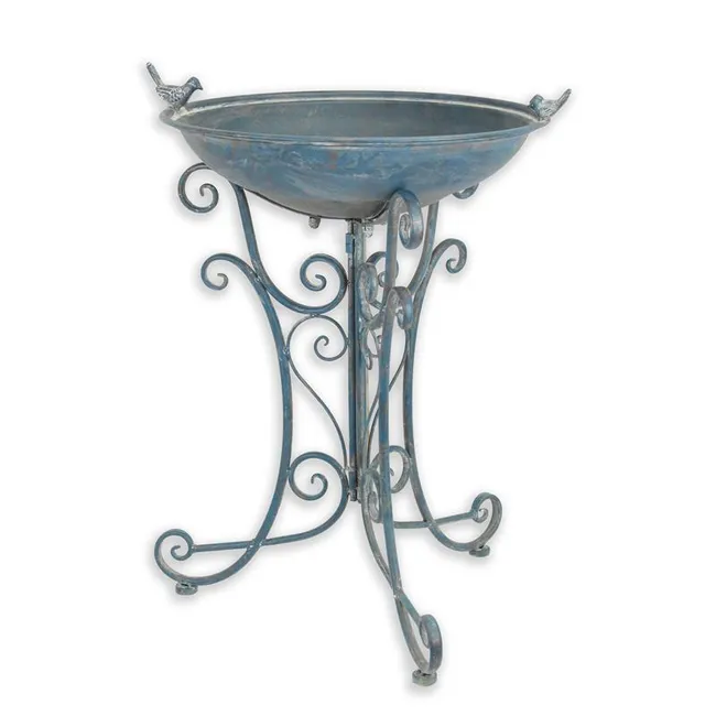 Eiserne Vogeltränke Old Blue – 2er-Set, 73,5 cm hoch