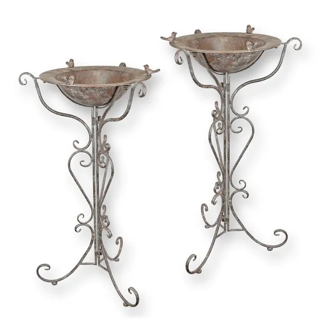 Eiserne Vogeltränken – 2er-Set, 81x42x43 cm, 4,52 kg